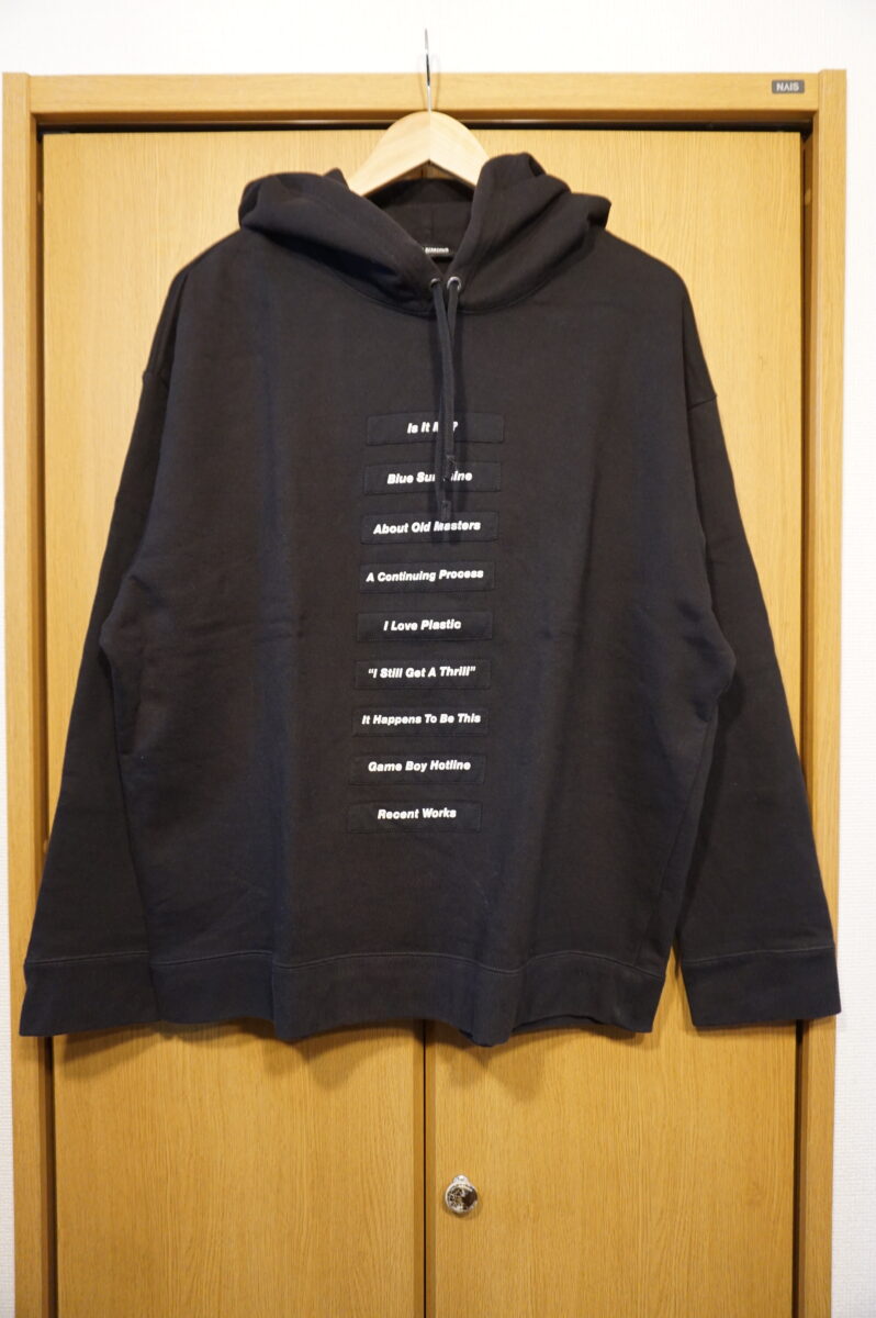 RAF SIMONS 2018SS Sweat hoodie Black, Patches, size M, 181.164 19004-09920