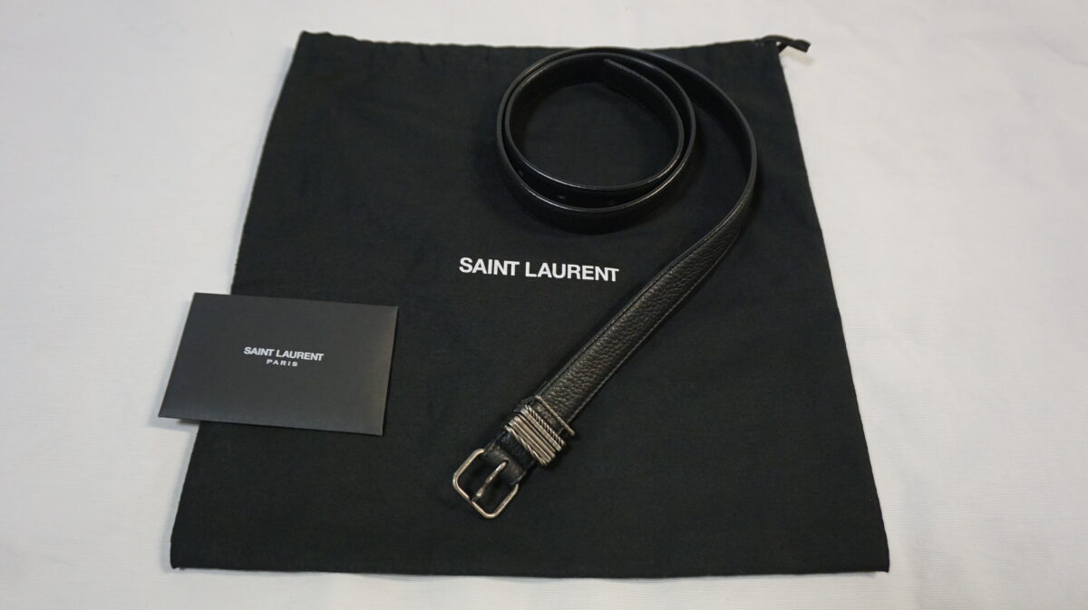 SAINT LAURENT PARIS by Anthony Vaccarello 2022SS Stacked-loop belt in grained leather | サンローランパリ バイ アンソニーヴァカレロ 2022s/s スタックループベルト(グレインドレザー)