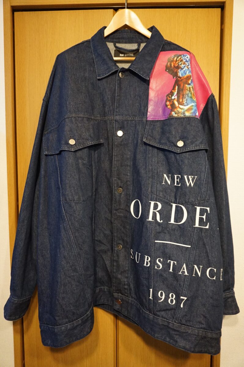 RAF SIMONS 2018SS New Order "Technique" oversized denim jacket | ラフシモンズ 2018s/s ニューオーダー 「テクニック」「テクニーク」 オーバーサイズデニムジャケット DENIM JACKET 181-723-10032 00044 (dark navy)