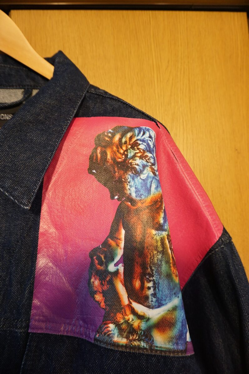 RAF SIMONS 2018SS New Order "Technique" oversized denim jacket | ラフシモンズ 2018s/s ニューオーダー 「テクニック」「テクニーク」 オーバーサイズデニムジャケット DENIM JACKET 181-723-10032 00044 (dark navy)