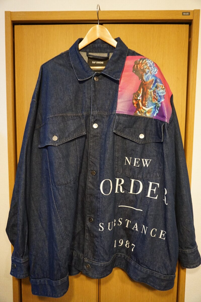 RAF SIMONS 2018SS New Order "Technique" oversized denim jacket | ラフシモンズ 2018s/s ニューオーダー 「テクニック」「テクニーク」 オーバーサイズデニムジャケット DENIM JACKET 181-723-10032 00044 (dark navy)