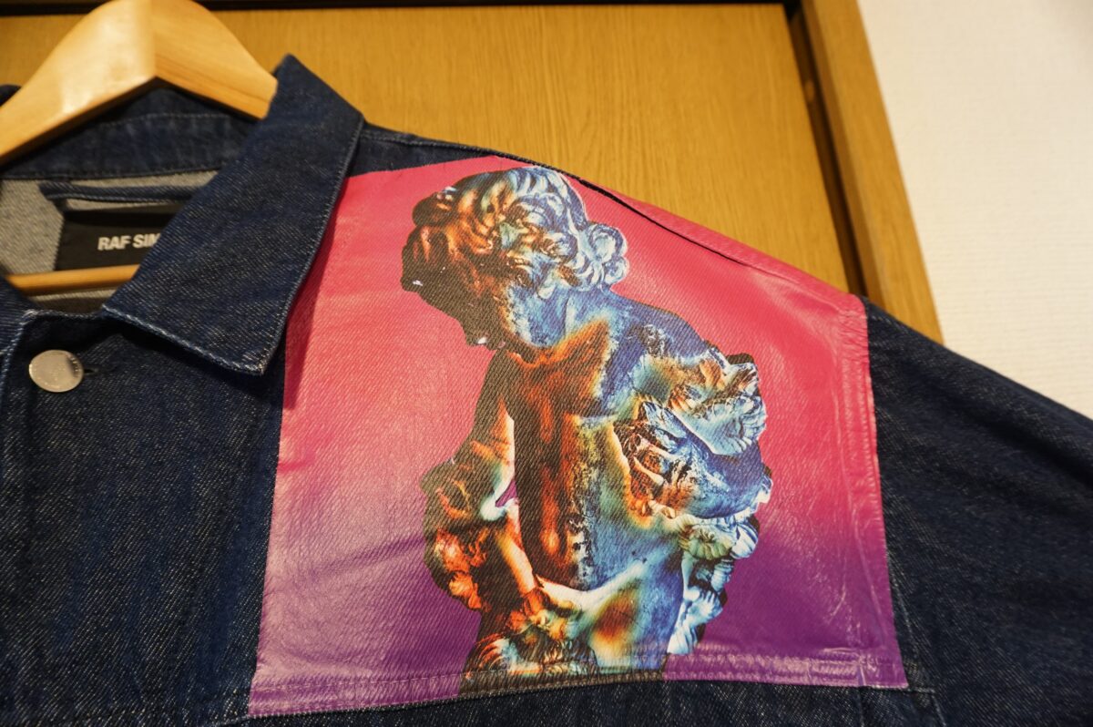 RAF SIMONS 2018SS New Order "Technique" oversized denim jacket | ラフシモンズ 2018s/s ニューオーダー 「テクニック」「テクニーク」 オーバーサイズデニムジャケット DENIM JACKET 181-723-10032 00044 (dark navy)