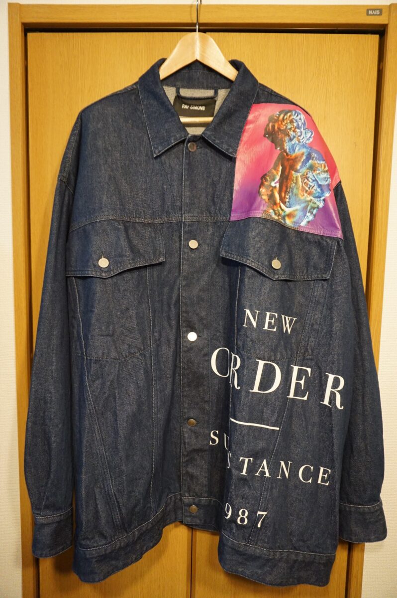 RAF SIMONS 2018SS New Order "Technique" oversized denim jacket | ラフシモンズ 2018s/s ニューオーダー 「テクニック」「テクニーク」 オーバーサイズデニムジャケット DENIM JACKET 181-723-10032 00044 (dark navy)
