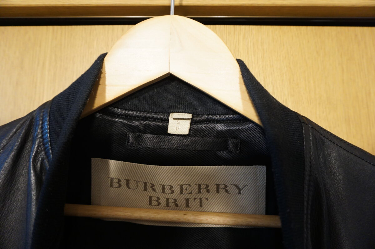 BURBERRY BRIT Leather bomber jacket MA-1 flight jacket | バーバリーブリット レザーボマージャケット フライトジャケット