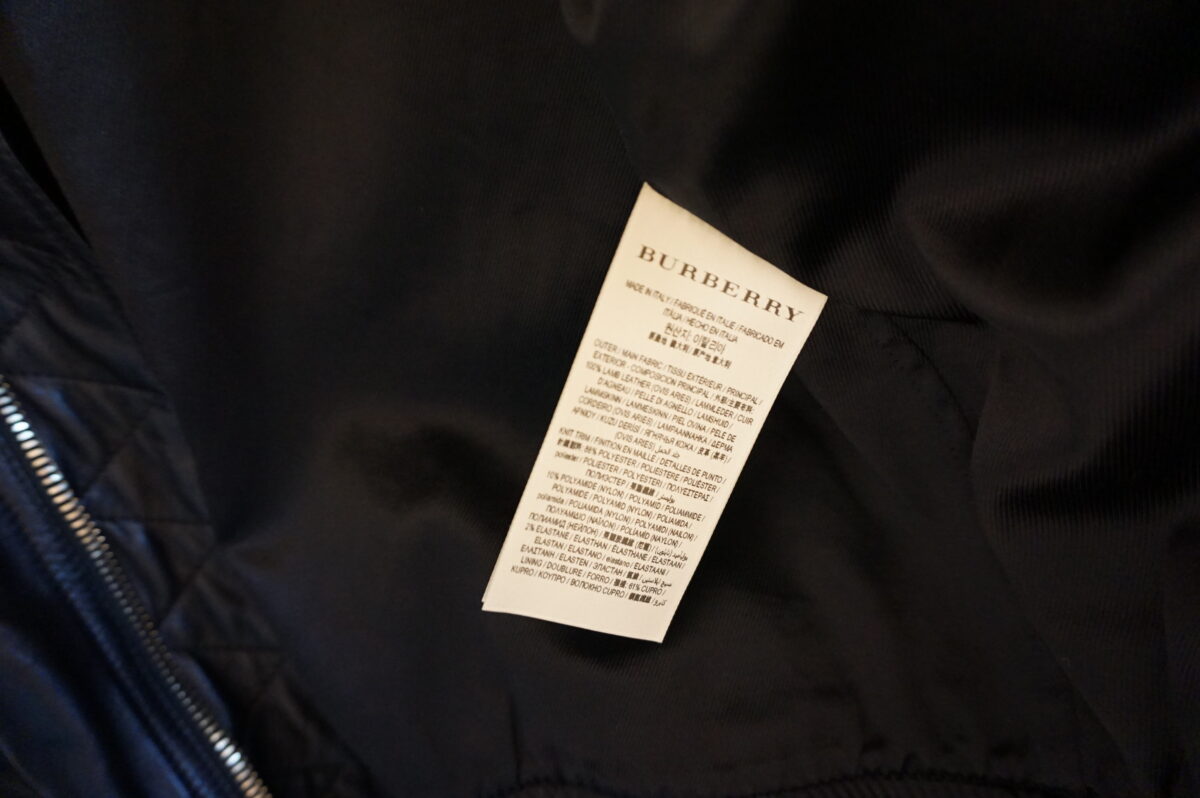 BURBERRY BRIT Leather bomber jacket MA-1 flight jacket | バーバリーブリット レザーボマージャケット フライトジャケット