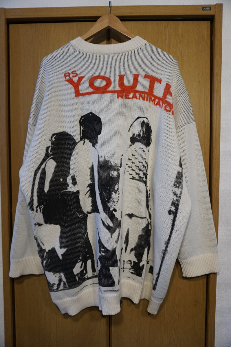 RAF SIMONS 2020SS "RS YOUTH REMINATOR" oversized knit | ラフシモンズ 2020s/s オーバーサイズニット Oversized roundneck sweater with print 201-835-50070-00013
