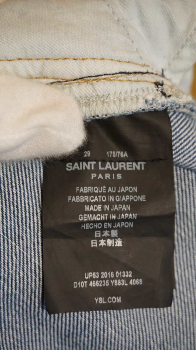 SAINT LAURENT by Anthony Vaccarello 2017SS "D14 M/SL-LW" Denim Pants Jeans | サンローランバイアンソニーヴァカレロ 2017s/s デニムパンツ ジーンズ UP53 2016 01332 D10T 466235 Y833L 4068