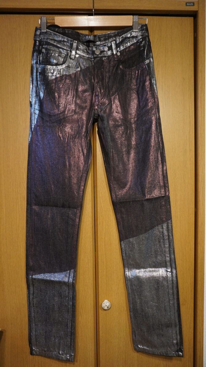 RAF BY RAF SIMONS 2007AW Coated Metalic Denim Pants | ラフバイラフシモンズ 2007-2008a/w メタリックコーティングジーンズ