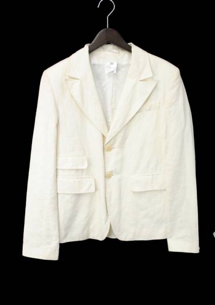 ANN DEMEULEMEESTER White Short Jacket | アンドゥムルメステール ショートジャケット